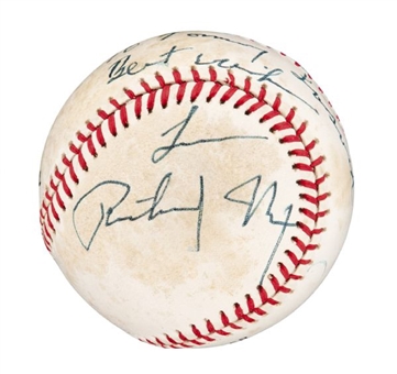 1987-89 Richard Nixon Signed and Inscribed Official National League Baseball to Tommy Lasorda!